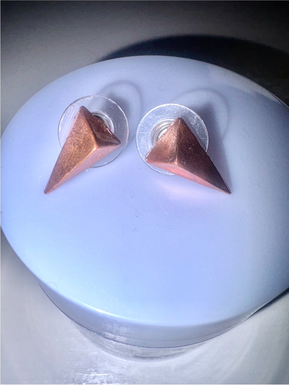 Copper Triangle Stud Earrings Y2k